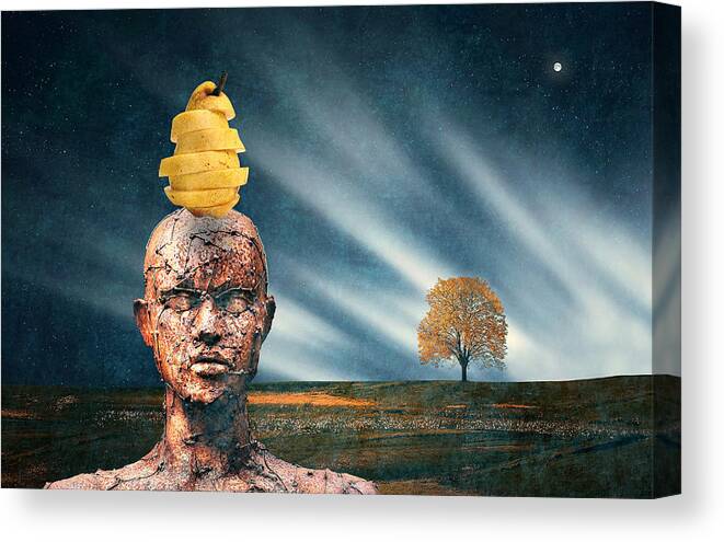 Mentally Balanced Canvas Print featuring the digital art Mentally Balanced by Ally White