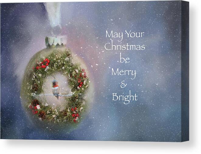 Christmas Canvas Print featuring the photograph Merry and Bright by Lynn Bauer