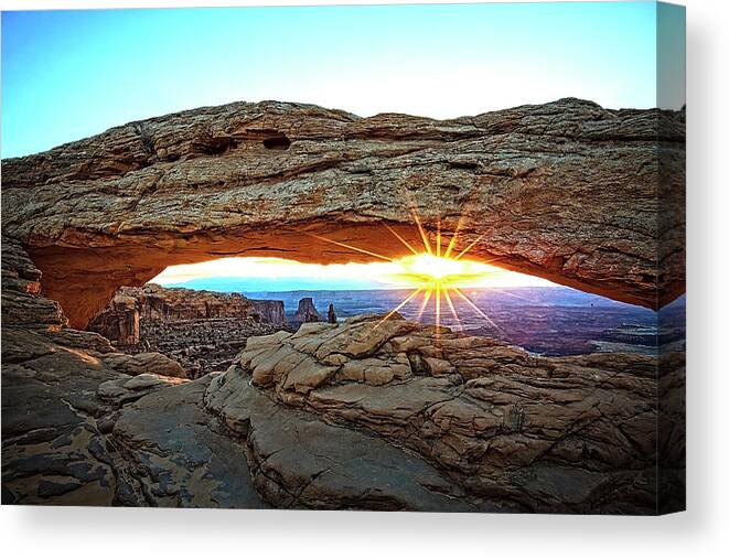 Mesa Arch Canvas Print featuring the photograph Mesa Arch by Mike Stephens