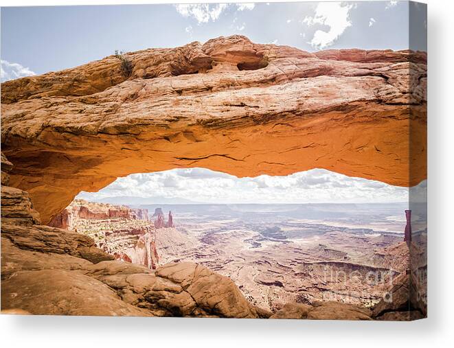 America Canvas Print featuring the photograph Mesa Arch Sunrise by JR Photography