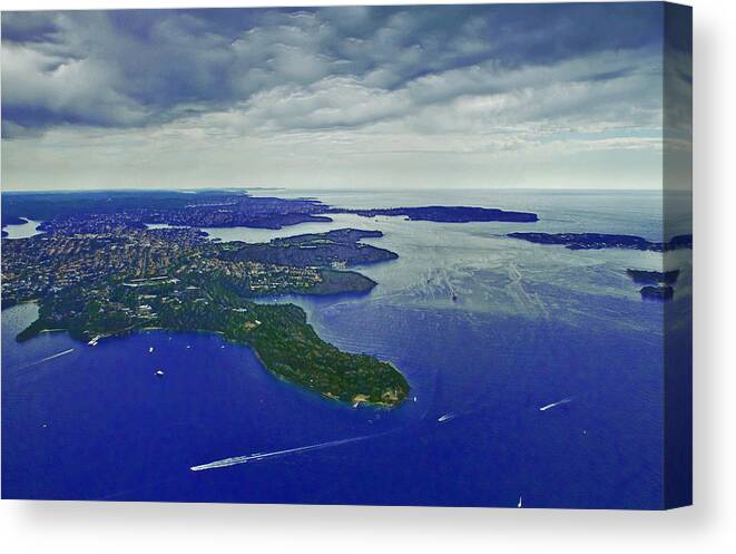 Sydney Harbour Canvas Print featuring the photograph Middle Head and Sydney Harbour by Miroslava Jurcik