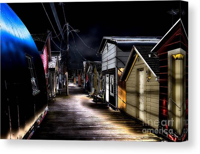 Midnight Canvas Print featuring the photograph Midnight at the Boathouse by William Norton