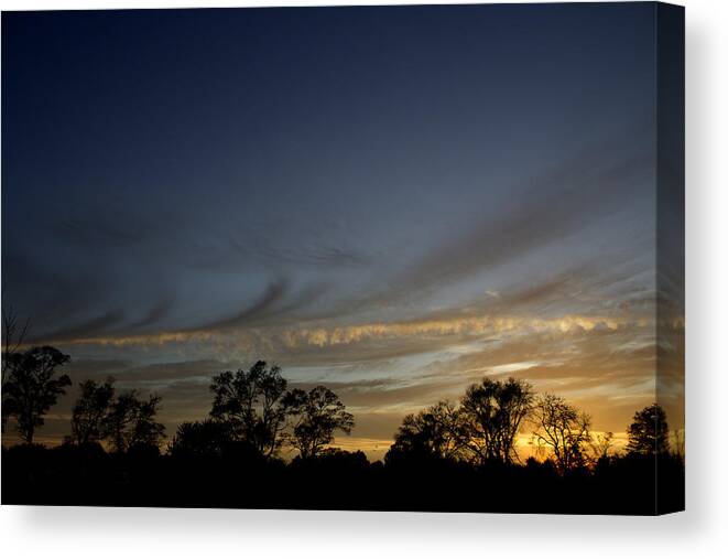 Midwest Canvas Print featuring the photograph Midwest Sunset by Tracey Rees
