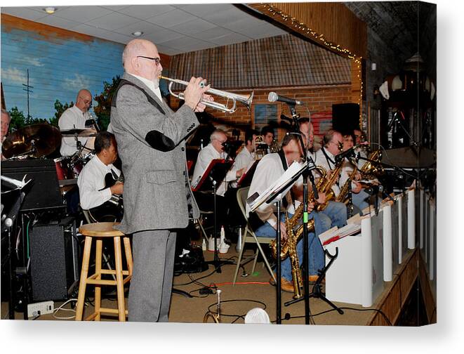 Mike Vax Canvas Print featuring the photograph Mike Vax Professional Trumpet Player Photographic Print 3772.02 by M K Miller
