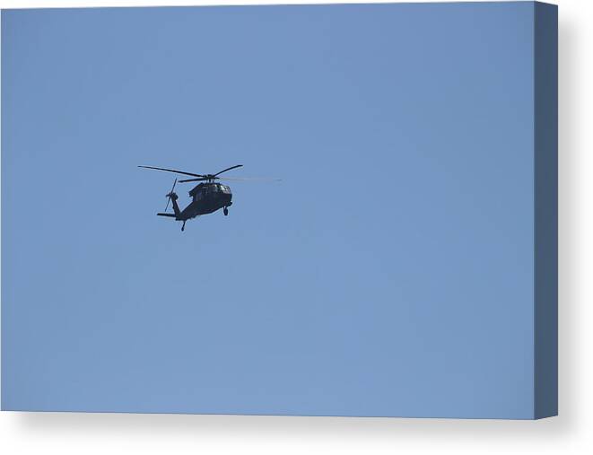 Blackhawk Canvas Print featuring the photograph Military Helicopter Blackhawk by Colleen Cornelius