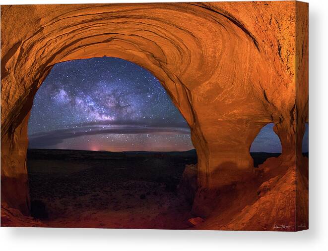 Night Canvas Print featuring the photograph Milky Way at Looking Glass Rock by Dan Norris