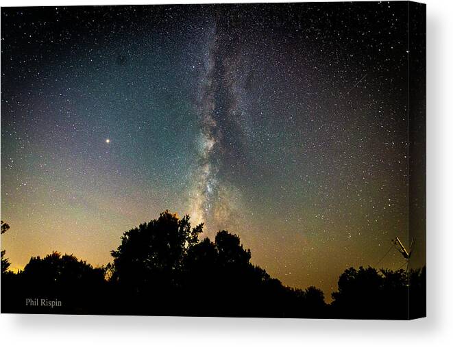 Sky Canvas Print featuring the photograph Milky Way Over Glen Rose by Phil And Karen Rispin