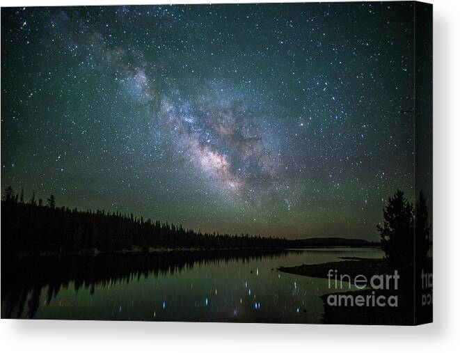 Milky Canvas Print featuring the photograph Milky Way Over Lost Lake by Spencer Baugh