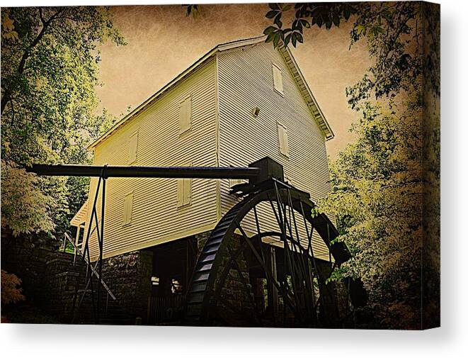 Canvas Print featuring the photograph Mill Springs GristMill, Monticello, KentuckY by Stacie Siemsen