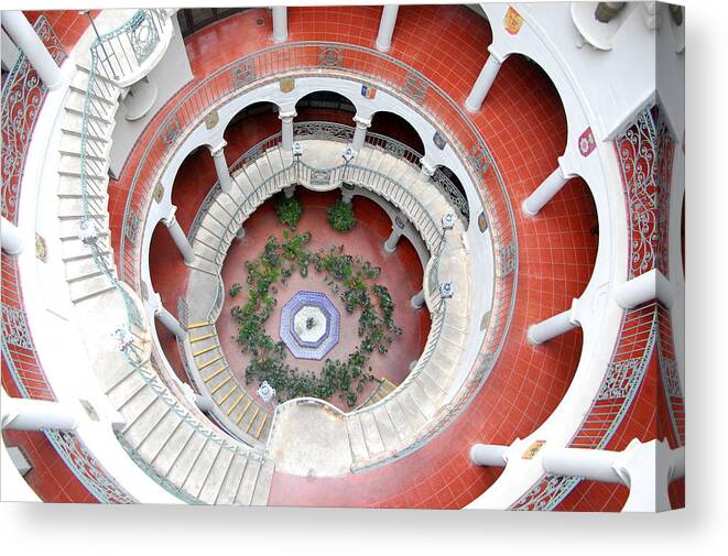Mission Inn Canvas Print featuring the photograph Mission Inn Rotunda 1 by Amy Fose
