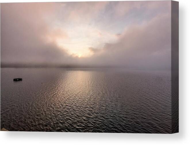 Spofford Lake New Hampshire Canvas Print featuring the photograph Misty Morning II by Tom Singleton