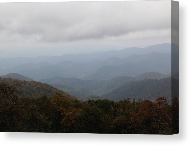 Misty Mountains Canvas Print featuring the photograph Misty Mountains More by Allen Nice-Webb