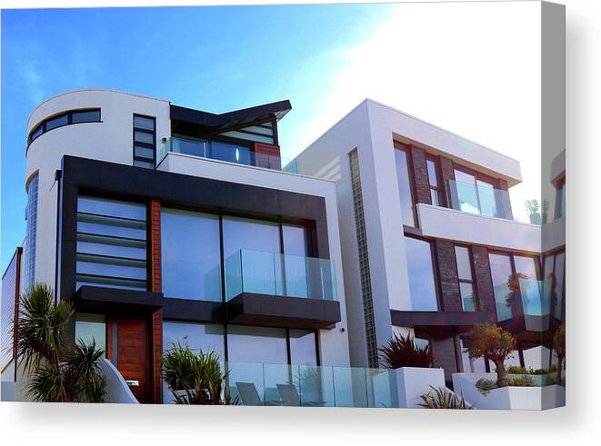 Apartment Canvas Print featuring the photograph Modern Building Against Sky by Expect Best