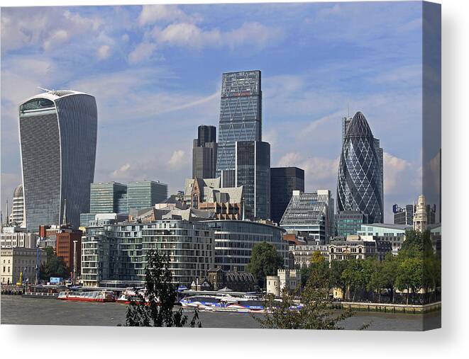 Modern London Canvas Print featuring the photograph Modern London by Tony Murtagh