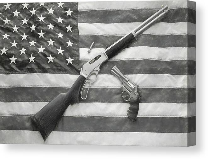 Modern Old School Canvas Print featuring the photograph Modern Old School Black and White by JC Findley
