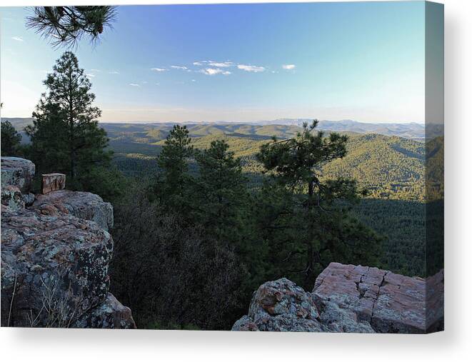 Landscape Canvas Print featuring the photograph Mogollon Morning by Gary Kaylor