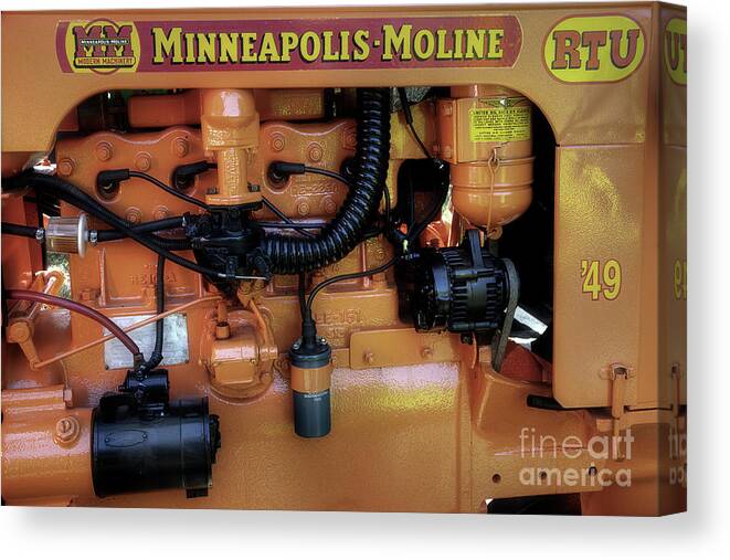 Minneapolis Moline Engine Canvas Print featuring the photograph Moline Engine by Michael Eingle