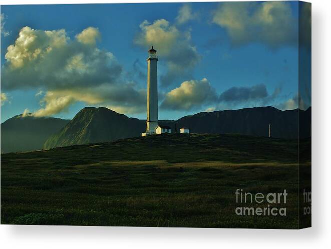 Molokai Lighthouse Canvas Print featuring the photograph Molokai Lighthouse by Craig Wood