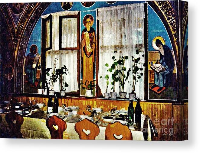 Sihastria Canvas Print featuring the photograph Monastic Refectory by Sarah Loft