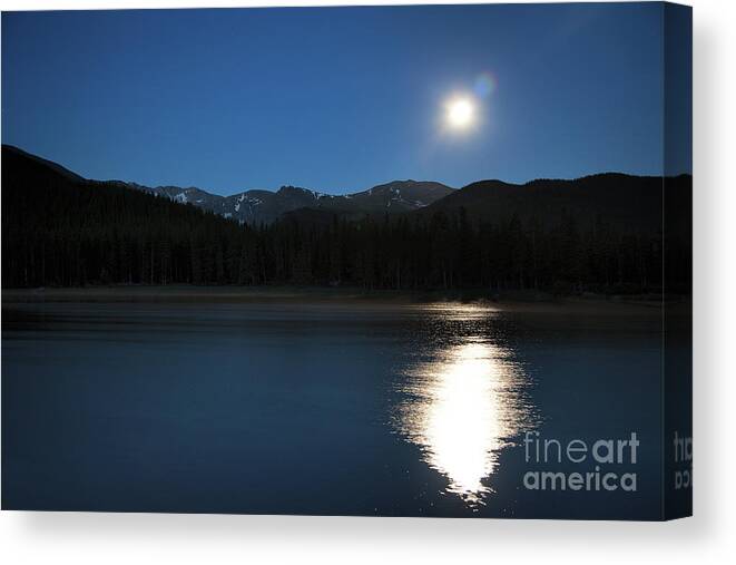 Moonshine Reflection Canvas Print featuring the photograph Moon Shine by Jim Garrison