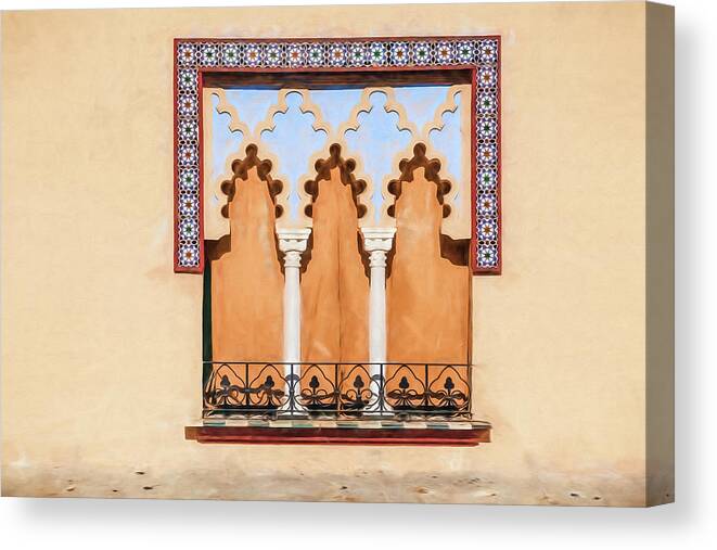 Arabic Canvas Print featuring the photograph Moorish Window II by David Letts