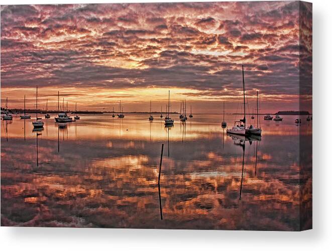 Seascape Canvas Print featuring the photograph Morning Anchor by HH Photography of Florida