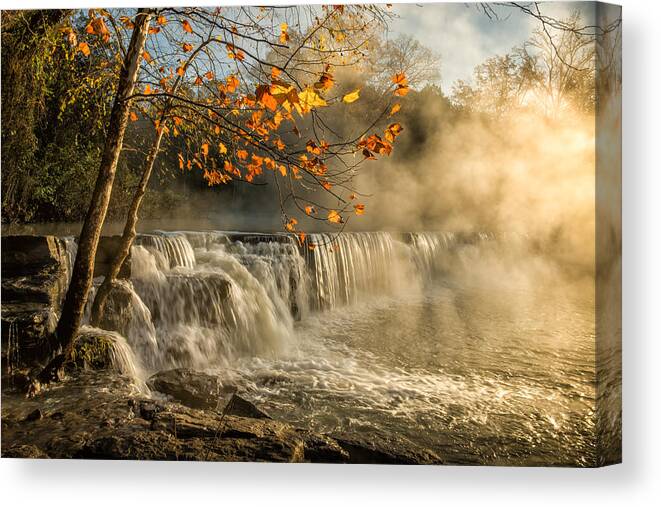 Natural Dam Canvas Print featuring the photograph Morning Bliss by James Barber