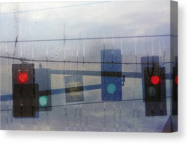 Rain Canvas Print featuring the photograph Morning Commute by Rebecca Cozart