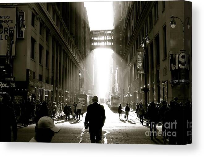 New York Canvas Print featuring the photograph Morning in Manhattan by Jerry Patterson