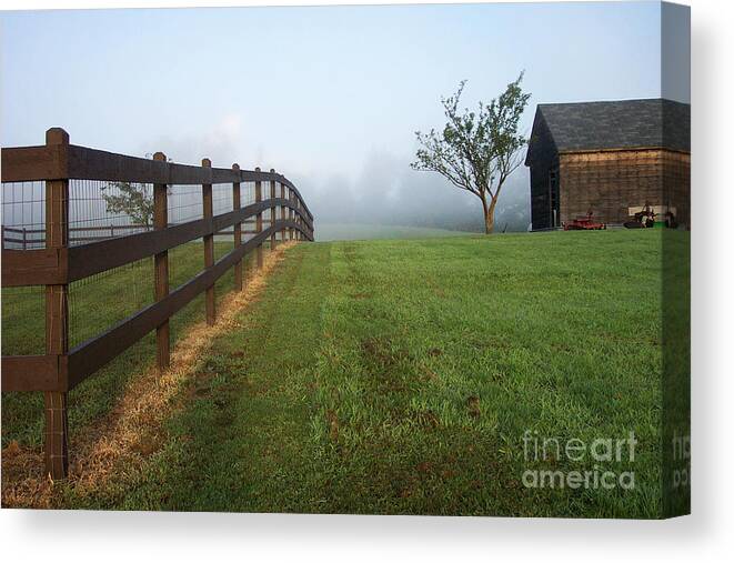 Linda Drown Canvas Print featuring the photograph Morning On The Farm by Linda Drown