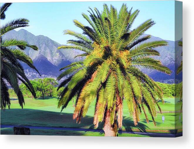 Golf Course Canvas Print featuring the photograph Morning Sun at Dunes Golf Course by Kirsten Giving