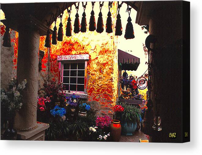 Flowers Canvas Print featuring the painting Moroccan Flower Shop by CHAZ Daugherty
