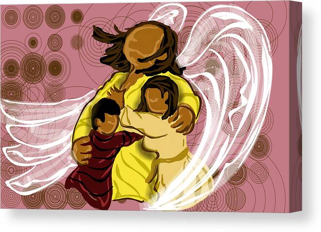 Mother Canvas Print featuring the digital art Mothers Love by Demitrius Motion Bullock