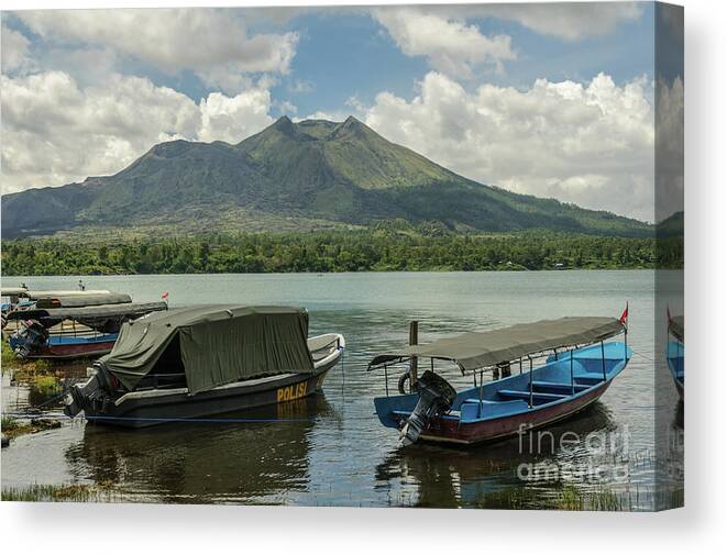 Lake Canvas Print featuring the photograph Mount Batur 2 by Werner Padarin