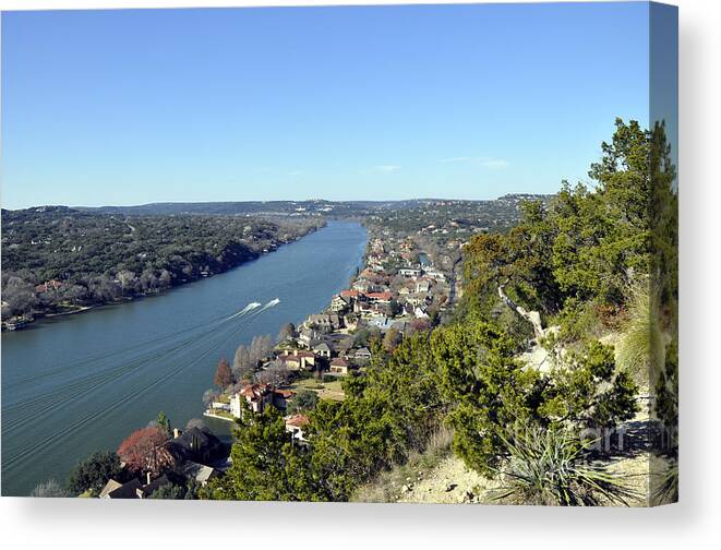 Mount Bonnell Canvas Print featuring the photograph Mount Bonnell by Andrew Dinh