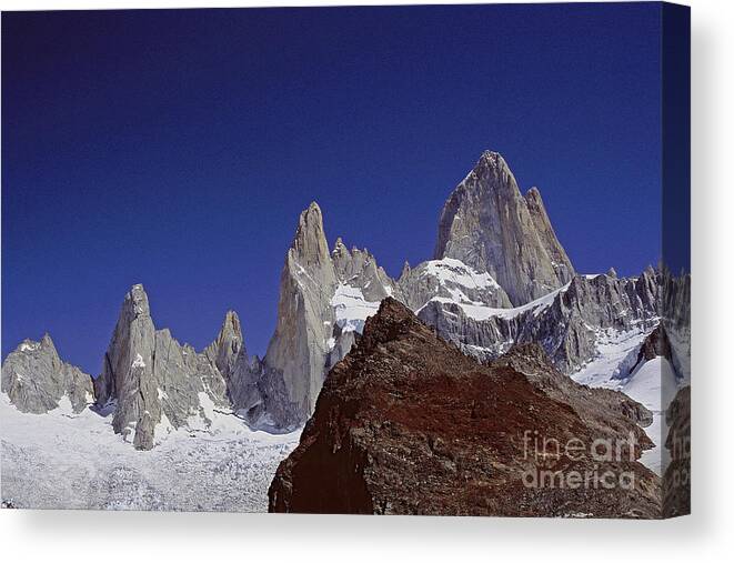 Prott Canvas Print featuring the photograph Mount FitzRoy Patagonia 2 by Rudi Prott