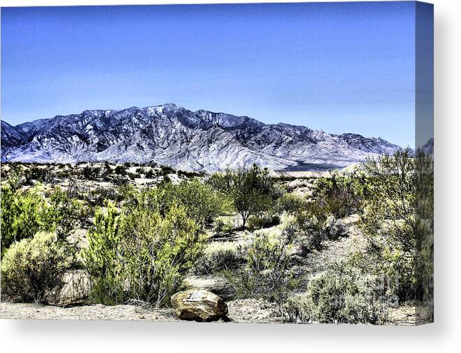 Southern Arizona Landscape Photography Canvas Print featuring the photograph Mount Graham 1400 by Sharon Broucek