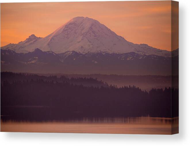 Mount Rainier Canvas Print featuring the photograph Mount Rainier Sunrise by Matt McDonald