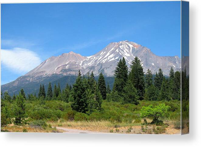 Mount Shasta Canvas Print featuring the photograph Mount Shasta Ca 07 15 07 by Joyce Dickens