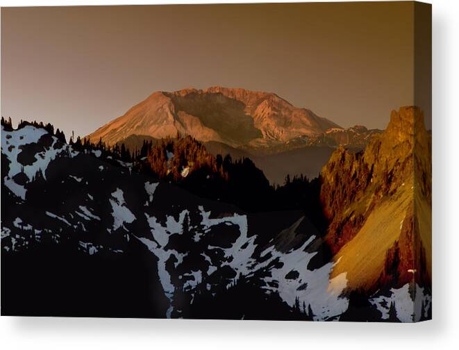 Mount St Helens Canvas Print featuring the photograph Mount St. Helens from Paradise by Scenic Edge Photography