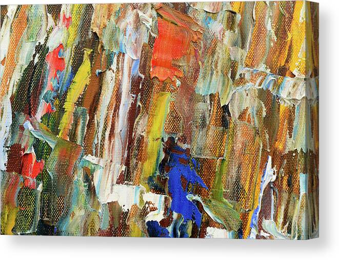 Abstract Canvas Print featuring the painting Mountain by Pete Caswell