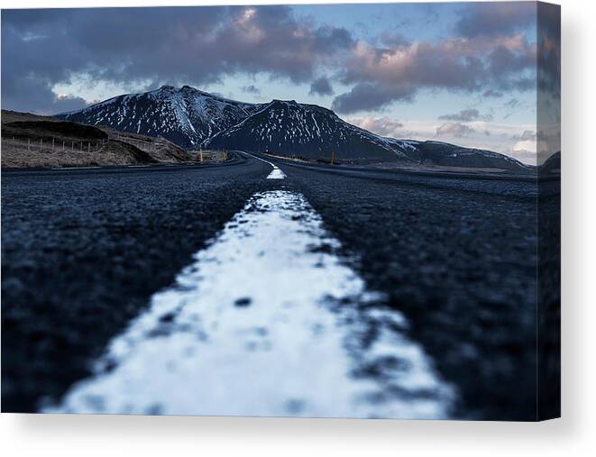 Landscape Canvas Print featuring the photograph Mountains in Iceland by Pradeep Raja Prints
