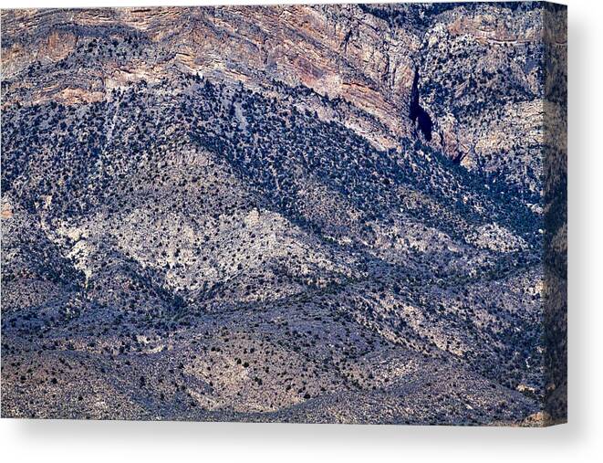 Red Rock Canvas Print featuring the photograph Mountainside Abstract - Red Rock Canyon by Stuart Litoff