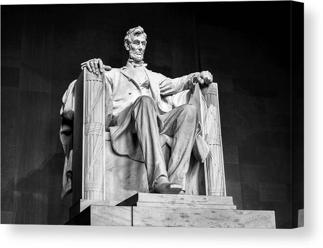 Lincoln Memorial Canvas Print featuring the photograph Mr Lincoln by Bill Dodsworth
