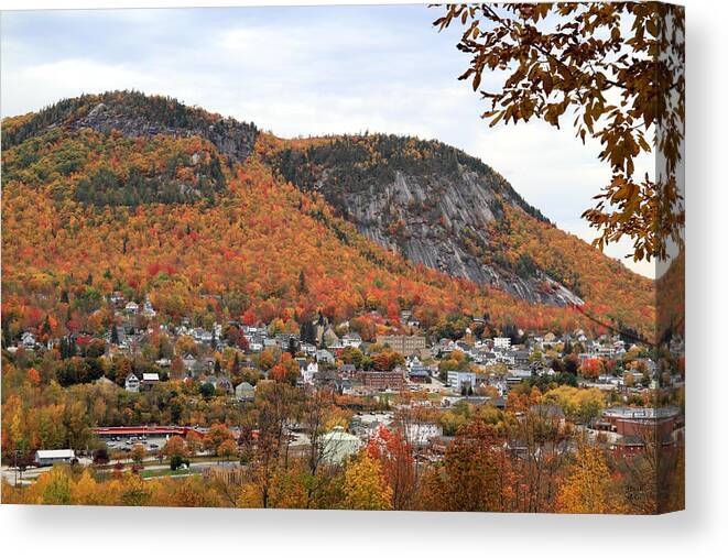 New Hampshire Canvas Print featuring the photograph Mt Forest and Berlin with Autumn Colors by Brett Pelletier