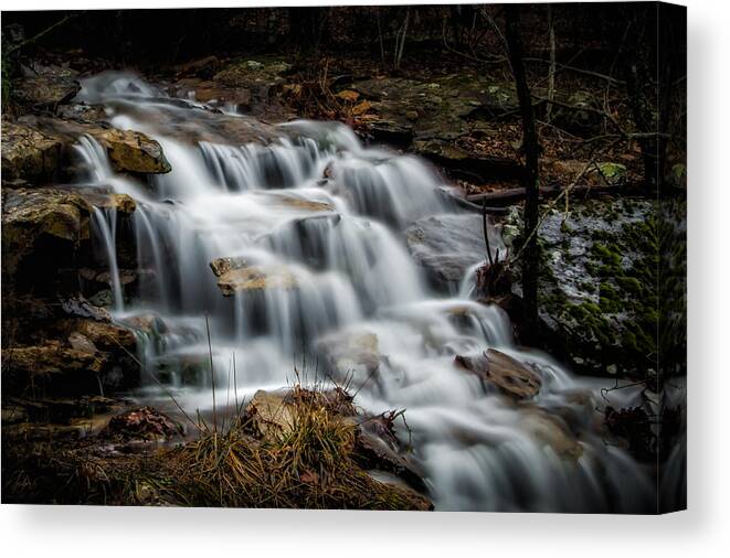 Mt. Magazine State Park Canvas Print featuring the photograph Mt. Magazine Cascade by James Barber