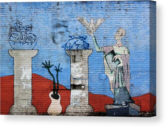Photo For Sale Canvas Print featuring the photograph Mural Additions by Robert Wilder Jr
