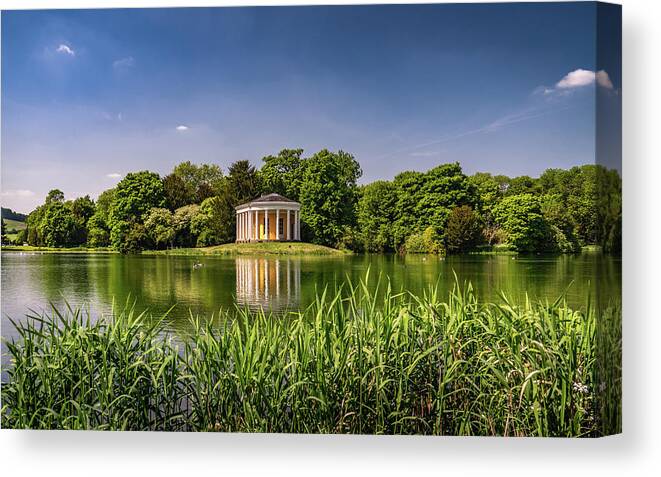 Temple Canvas Print featuring the photograph Music Temple through the Tall Grass by Framing Places
