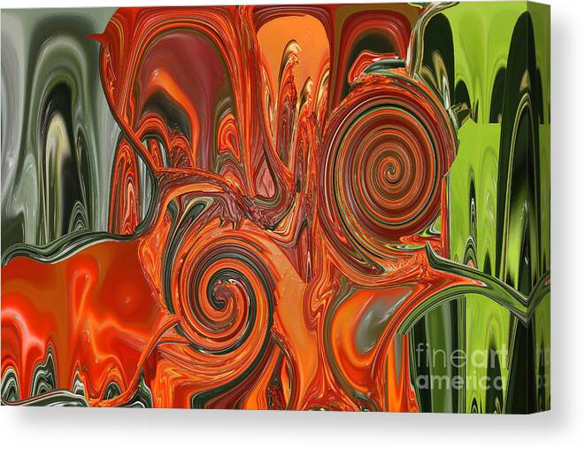 Abstract Canvas Print featuring the photograph My Cold Soul Melting by Rick Rauzi