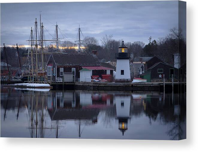 Mystic Seaport Canvas Print featuring the photograph Mystic Seaport by Kirkodd Photography Of New England